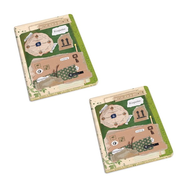 Užrašinės komplekte 192 puslapiai 2 vnt. A5 Rispetto – Kartos-image-1