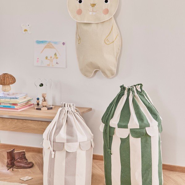 Kreminės spalvos iš tekstilės kabantis organizatorius 40x1x82 cm Darling Rabbit – OYOY Mini-image-2
