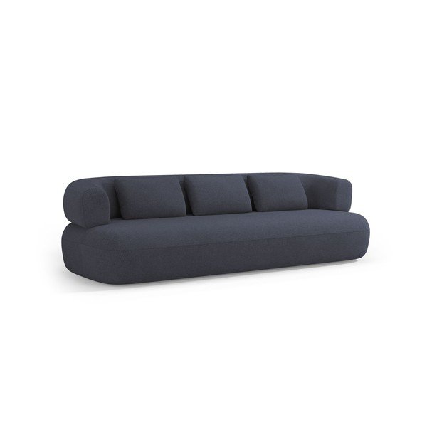 Tamsiai mėlynos spalvos sofa iš boucle 200 cm Jenny – Micadoni 