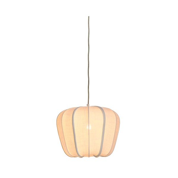 Kreminės spalvos kabantis šviestuvas su tekstiliniu gaubtu Zubedo – Light & Living-image-2