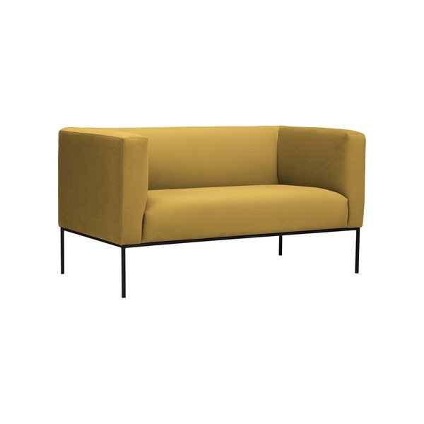 Geltona dviejų vietų sofa Windsor & Co Sofas Neptune-image-1