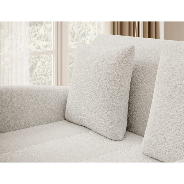 Baltos spalvos iš boucle sulankstoma/su sandėliavimo vieta sofa 130 cm Ario – ELTAP-image-4