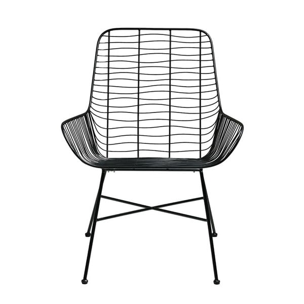 Valgomojo kėdė iš metalo juodos spalvos Svale – Villa Collection