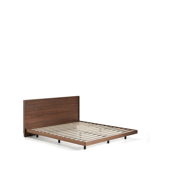 Rudos spalvos iš beržo masyvo dvigulė lova su lovos grotelėmis 180x200 cm Norlen – Kave Home-image-2