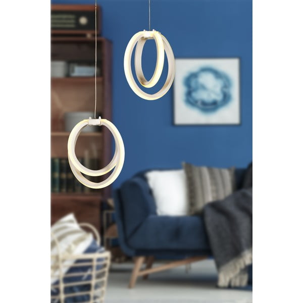 Baltos spalvos iš metalo kabantis šviestuvas LED ø 20 cm Sezen – Squid Lighting-image-1