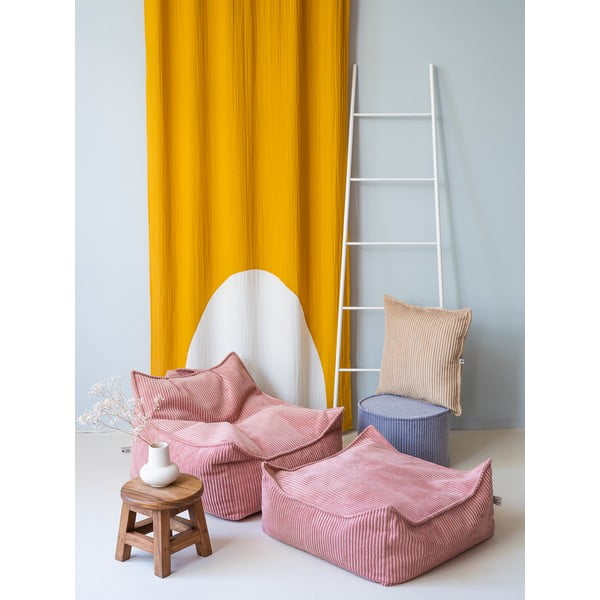 Rožinės spalvos iš kordinio velveto vaikiškas sėdmaišis Chair – Wigiwama-image-4