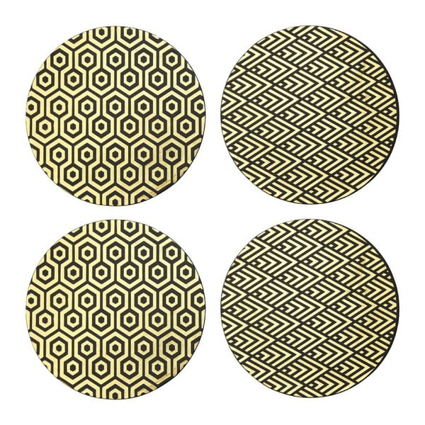 Iš dirbtinės odos/iš kartono padėkliukai 4 vnt. ø 25 cm Geome – Premier Housewares-image-2