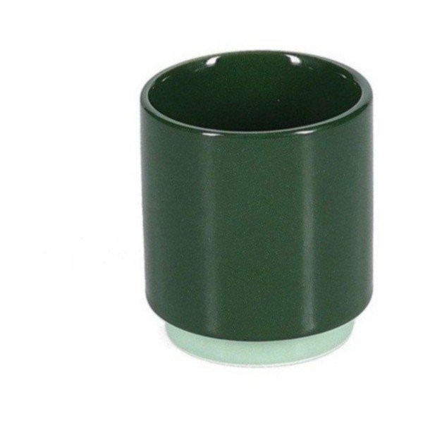 Tamsiai žalios spalvos iš molio puodelis espreso 130 ml Duo – ONA