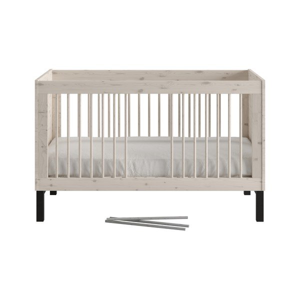 Vaikiška lovelė baltos spalvos 70x140 cm Country – Pinio-image-3