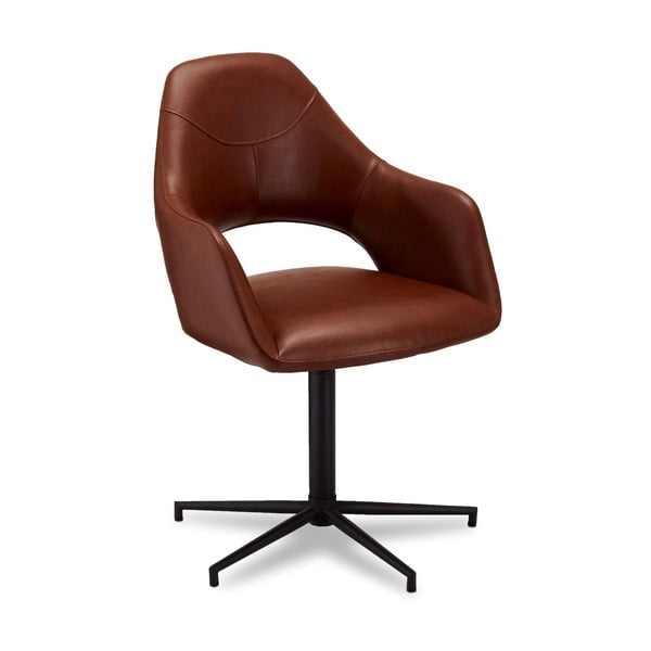 Valgomojo kėdės su pasukimo funkcija konjako rudos spalvos 2 vnt. Luna – Furnhouse