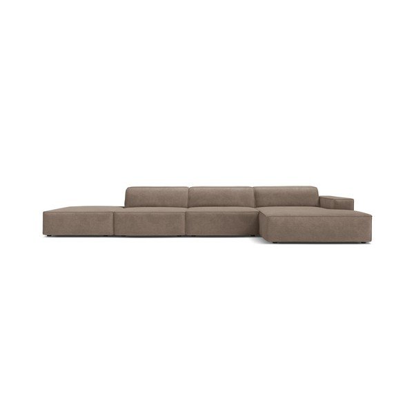Smėlio spalvos modulinė kampinė sofa (su dešiniuoju kampu/su gultu) Jodie – Micadoni -image-2