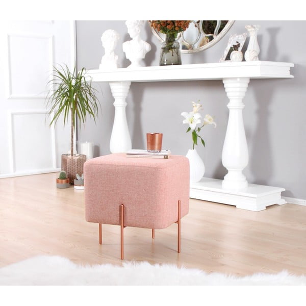 Pufas šviesiai rožinės spalvos Copper – Artie-image-4