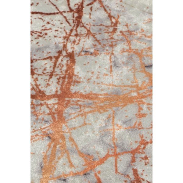 Baltai oranžinis vonios kilimėlis su marmuro motyvais Chilai Marble, 60 x 40 cm-image-3