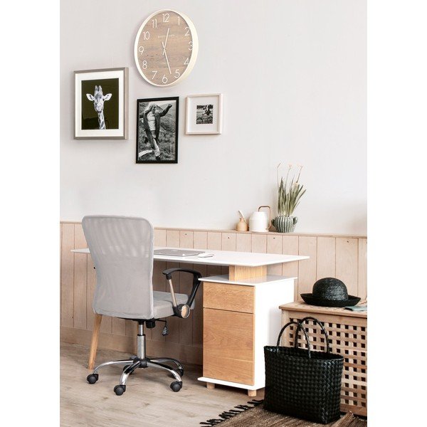 Šviesiai pilkos spalvos iš audinio biuro kėdė Brisbane – Yes Everyday-image-1