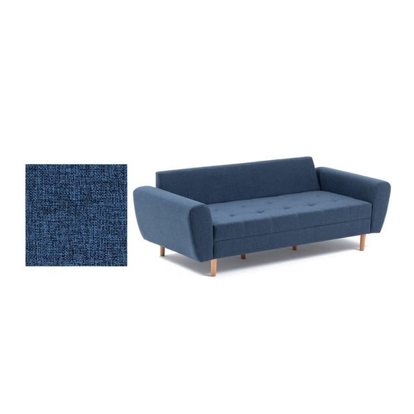 Tamsiai mėlyna trivietė sofa Igor-image-1