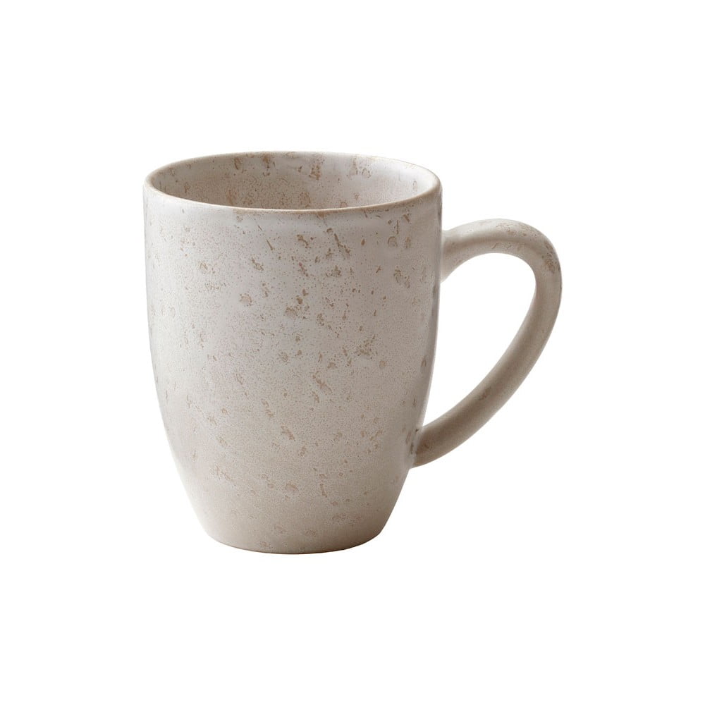 Matinės kreminės spalvos keramikos puodelis su rankena Bitz Basics, 300 ml