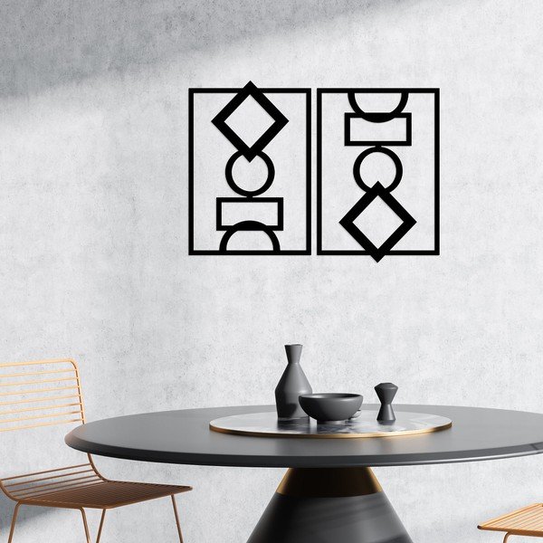 Iš metalo didelio formato sieninės dekoracijos 2 vnt. 42x57 cm – Wallity-image-2