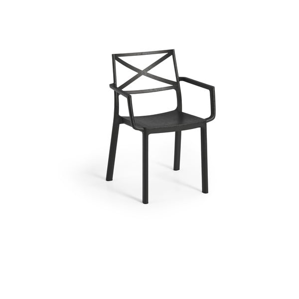 Plastikinė sodo kėdė juodos spalvos Metalix – Keter