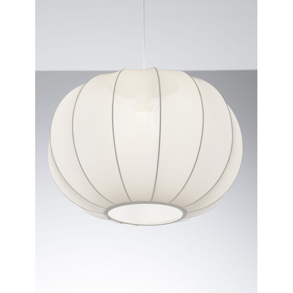 Matinės baltos spalvos iš tekstilės kabantis šviestuvas ø 50 cm Delina – Nova Luce-image-2
