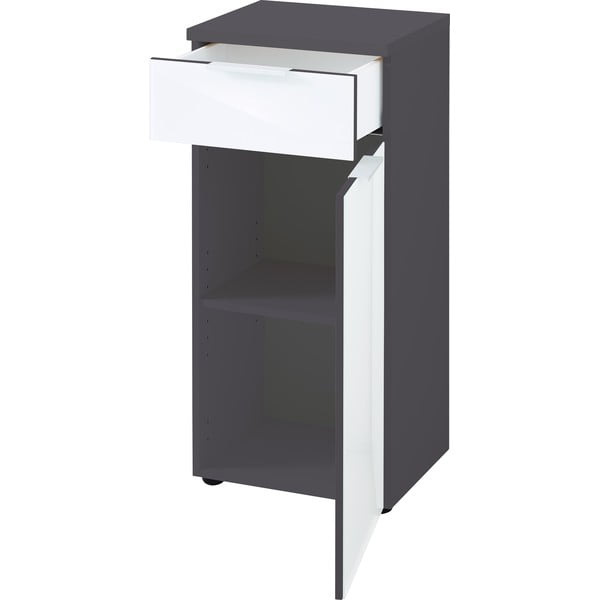 Baltos ir pilkos spalvos Germania Pescara spintelė, aukštis 86 cm-image-2