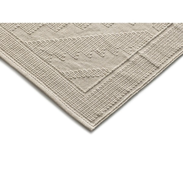 Skalbiamas/rankų darbo iš perdirbtos medvilnės kilimas kreminės spalvos 60x90 cm Pamuk – Universal-image-2