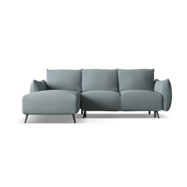 Šviesiai mėlynos spalvos kampinė sofa (su kairiuoju kampu) Malie – Makamii