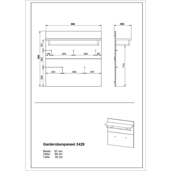 Sieninė kabykla pilkos spalvos Genova – Germania-image-3