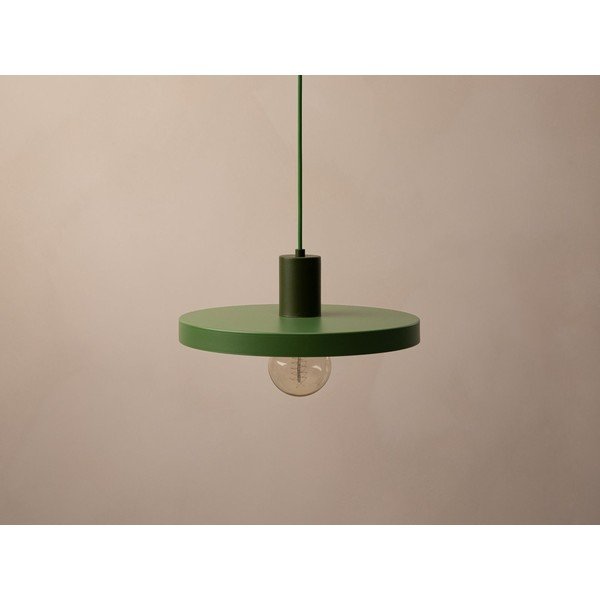 Žalios spalvos iš metalo kabantis šviestuvas ø 30 cm Ori – Micadoni -image-3