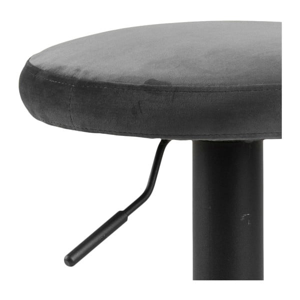 Pilkos spalvos iš audinio baro taburetė reguliuojamo aukščio (sėdynės aukštis 62 cm) Finch – Actona-image-2