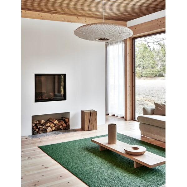 Žalios spalvos lauko ir vidaus kilimas 60x85 cm Mono Leaf Oregano – Pappelina-image-1