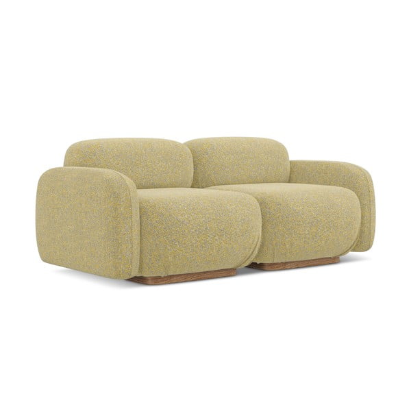 Geltonos spalvos sofa 190 cm Ailani – Makamii-image-2