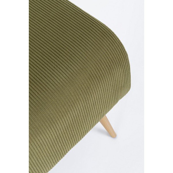 Žalios spalvos paminkštinto audinio suolas Olga – Bizzotto-image-1