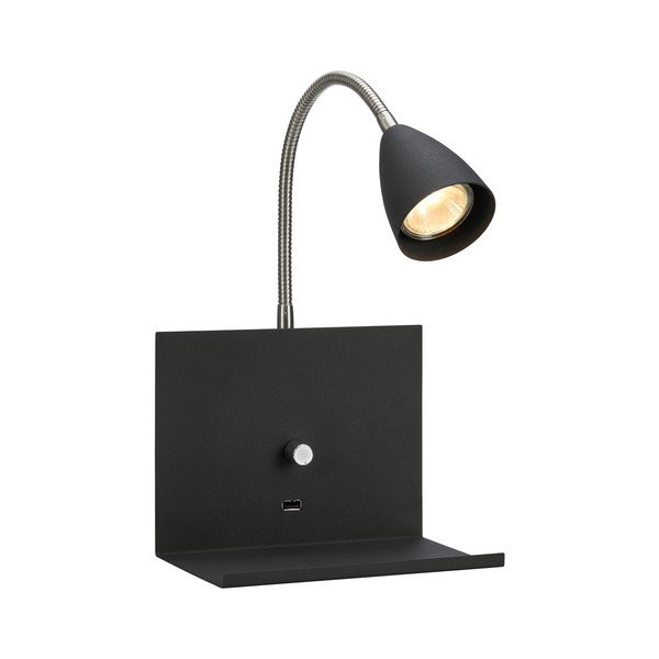 Sieninė lempa juodos spalvos ø 6,5 cm Logi – Markslöjd
