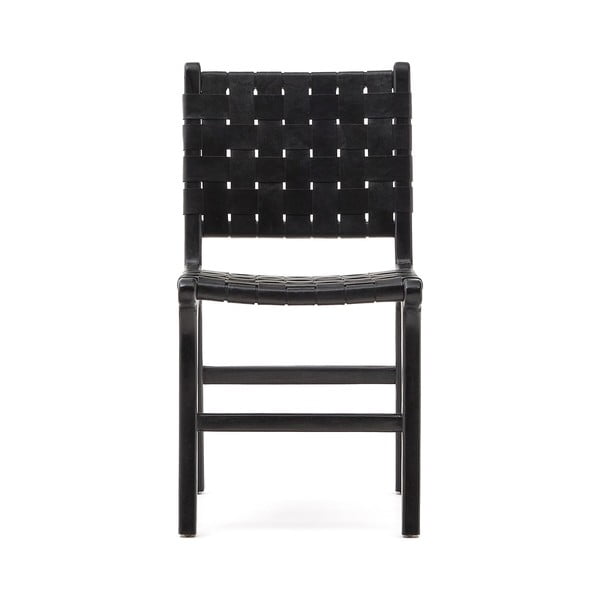 Iš raudonmedžio masyvo valgomojo kėdė juodos spalvos Calixta – Kave Home-image-3