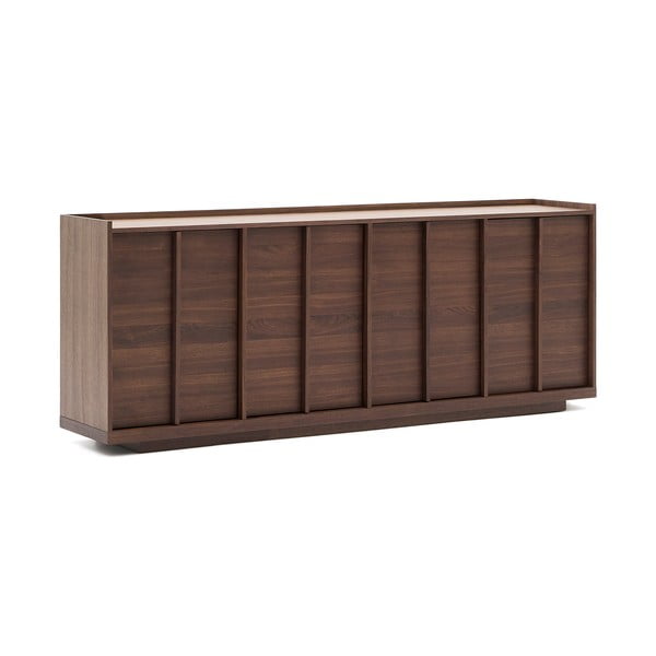 Rudos spalvos šoninė spintelė iš riešutmedžio 200x80x45 cm Onix – Kave Home-image-3