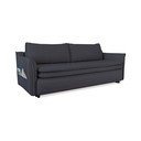 Tamsiai pilkos spalvos aksominė sofa-lova Miuform Tender Eddie