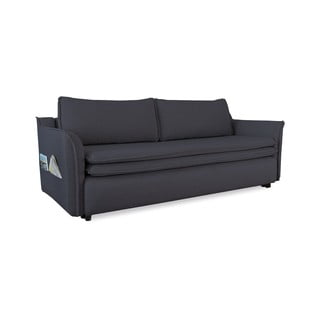 Tamsiai pilkos spalvos aksominė sofa-lova Miuform Tender Eddie