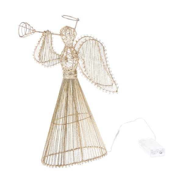 Auksinės spalvos šviečianti dekoracija reikia baterijų Angel – Dakls