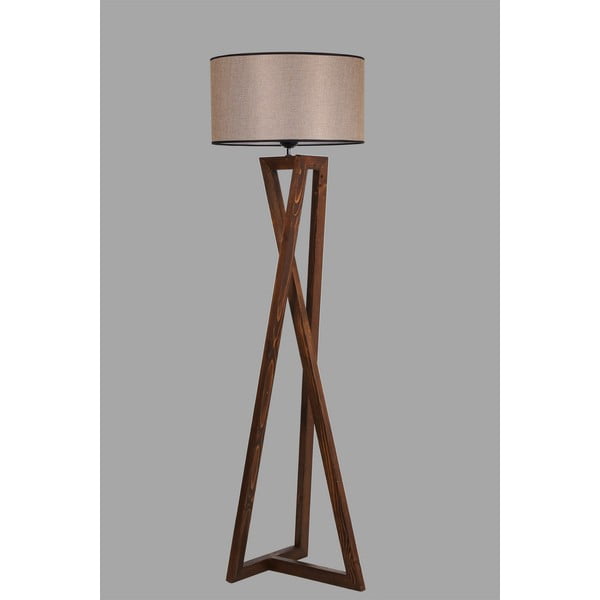 Pastatomas šviestuvas rudos spalvos (aukštis 149 cm) su tekstiliniu gaubtu Maçka – Opviq lights-image-1