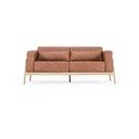 Ruda buivolo odos sofa su ąžuolo masyvo konstrukcija Gazzda Fawn, 180 cm