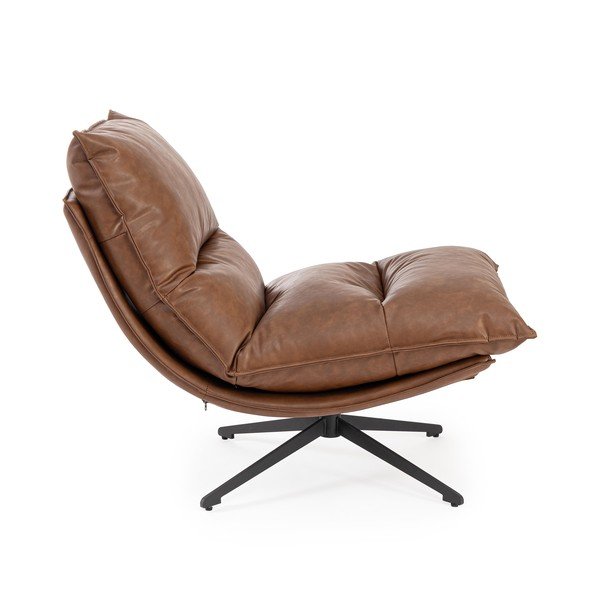 Konjako rudos spalvos krėslas su sandėliavimo dėže iš dirbtinės odos Alanez – Bizzotto-image-3