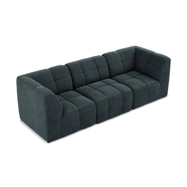 Mėlynos spalvos sofa iš velveto 255 cm Aloha – Makamii-image-3