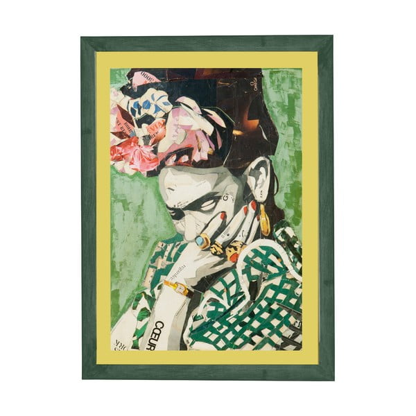Paveikslas rėmuose Surdic Green Frida, 30 x 40 cm