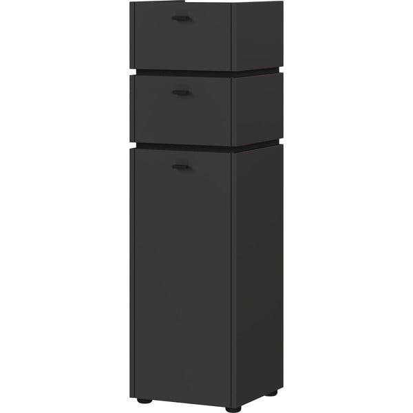 Antracito spalvos aukšta vonios kambario spintelė 34x117 cm Modesto - Germania-image-1