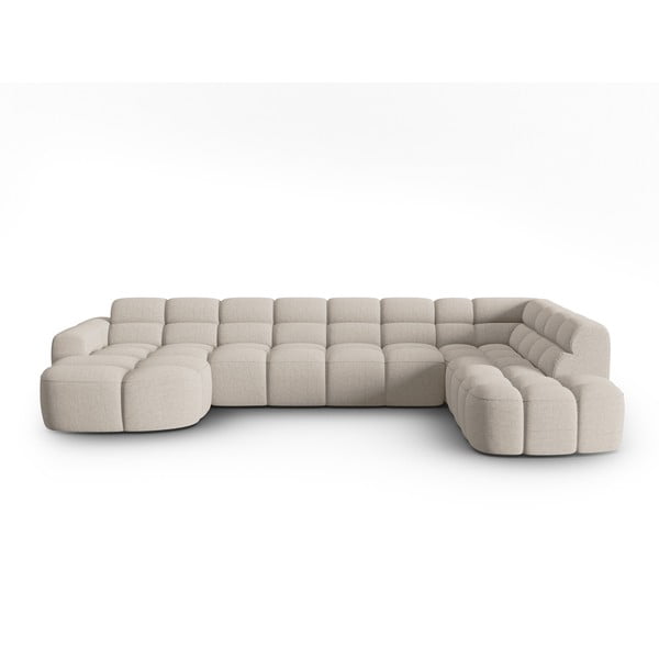 Kampinė sofa smėlio spalvos Lisa – Micadoni Home