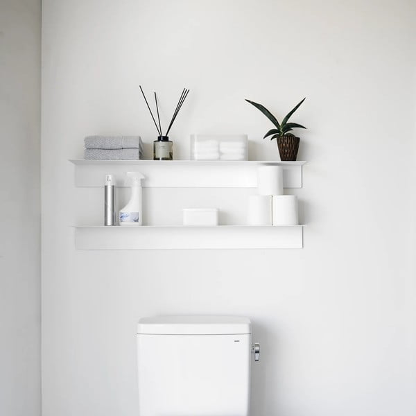 Iš metalo sieninė lentyna baltos spalvos 90 cm – YAMAZAKI-image-3