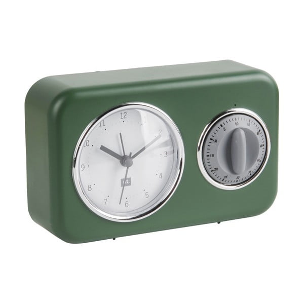 Žalias stalo laikrodis su virtuvės minutėmis PT LIVING Nostalgija