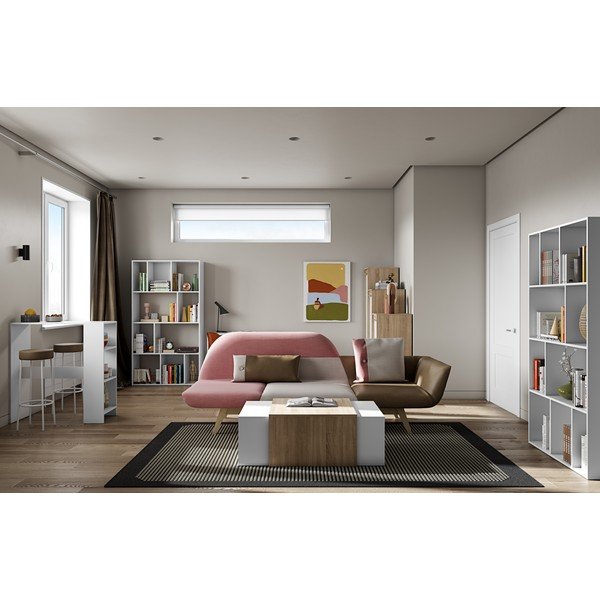 Baltas baro stalas 94x40 cm Gavarnie - TemaHome -image-1