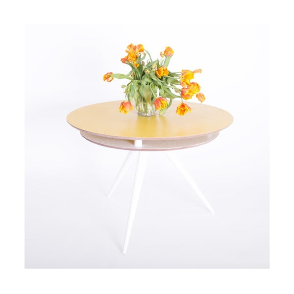 Geltonas valgomojo stalas Ragaba Triad-image-2