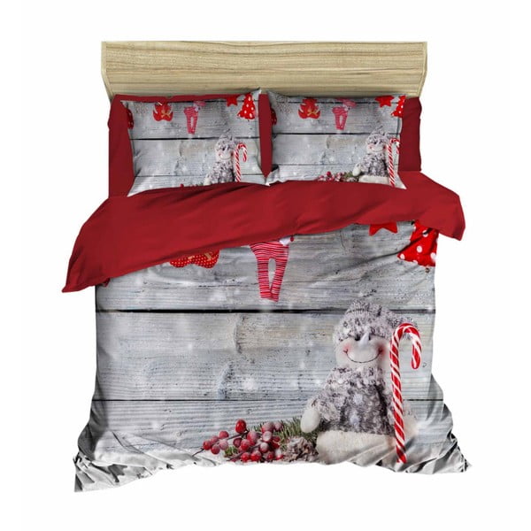Dvigulės lovos patalynės ir paklodžių rinkinys "Christmas Lolly", 200 x 220 cm
